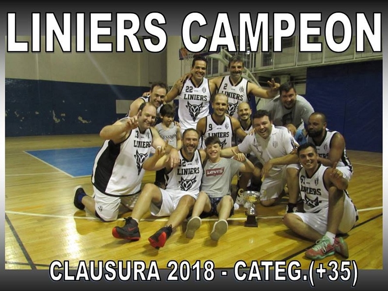 Liniers en el supercampeón del maxibásquet 2018 de Bahía Blanca al obtener Apertura y Clausura