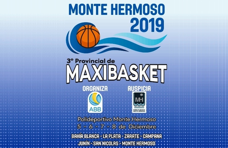 Se viene el 3er Torneo Provincial de Maxibásquet +40 de Monte Hermoso