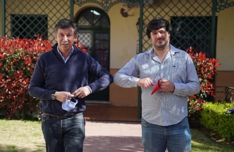 Vladimir Braillard junto a Gustavo Posse, candidato a presidente del comité de provincia de Buenos Aires.