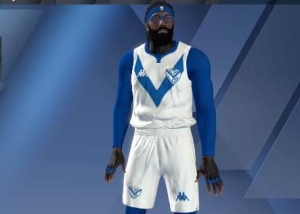 BrunoBuckets, el jugador de Longo en el NBA2K con la V azulada.