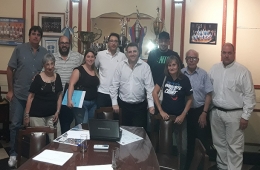 Foto de la última reunión del Maxibásquet