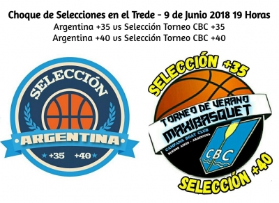 Choque de selecciones de Maxibásquet