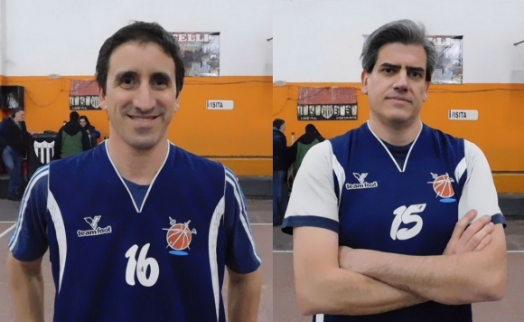 Rodolfo Kurchan (izquierda) y Álvaro Montes de Oca (derecha) fueron dos de los goleadores de GEBA ante Victoria