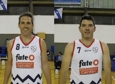 Ernesto "Correcaminos" Grinberg (izquierda) y Ezequiel "Toro" Glaser (derecha), dos históricos de Hacoaj que rindieron muy bien en la victoria sobre GEVP.