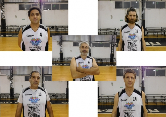 Los Indios: el tercero en conseguir un triplete semanal en las categorías senior, con un quinteto repetido: Fernando &quot;Pico&quot; Lombardo (arriba izquierda), Daniel Goldberg (arriba derecha), Reinaldo Brasell (abajo izquierda), Gabriel Goldberg (abajo derecha), y al centro el patriarca Julio &quot;Yoda&quot; Braunroth.