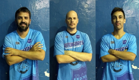 Leonel &quot;Mouso&quot; Rodríguez (izquierda), Emmanuel Castagna (centro) y Leandro &quot;Benjamín&quot; Abbate (derecha) comandaron la ofensiva de DSL ante Los Gonzas.