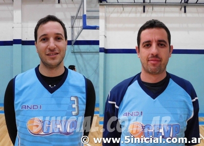 Fernando Festa (Izquierda) y Fernando Hofman (Derecha) fueron las principales cartas de gol de GEVO ante Macabi.