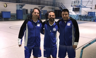 Alejandro Lancioni (Izq), Carlos Salinas (Centro) y Eduardo Servin (Der), jugadores de Olimpo que sigue firme.