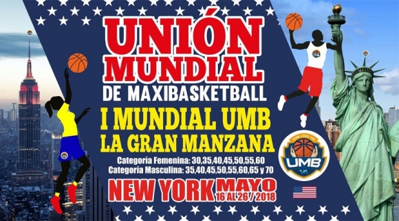 Nueva York en el lugar y Mayo la época. La UMB te invita a disfrutar de su primer Mundial de Maxibásquet