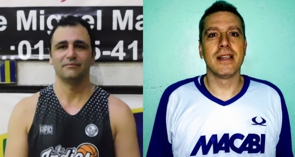 Jorge Melik (Los Indios - izquierda) hizo una buena defensa sobre Claudio Stambulsky (Macabi - derecha) y el Negriblanco se adelantó en la serie de octavos de final.